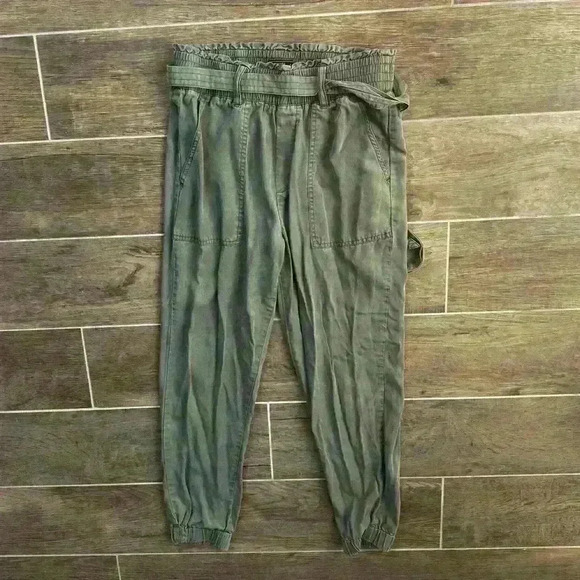 Abercrombie & Fitch AF Vintage Green Boho Comfy Jogger Cargo Pants Small - Picture 1 of 10